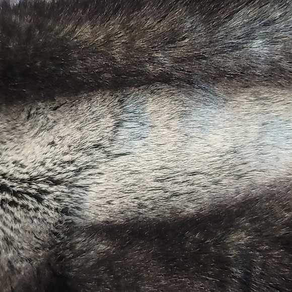 BIG CHILL black faux fur vest size large faux leather - Picture 14 of 14